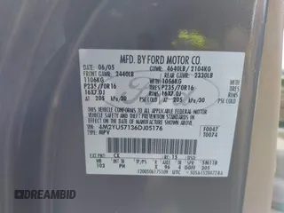 2006 Mercury Mariner Luxury с VIN 4M2YU57136DJ05176, выставлен на аукционе IAAI как лот 41499648 с пробегом 152 185 миль миль и . История ставок и продаж доступна на DreamBid. Изображение 9.