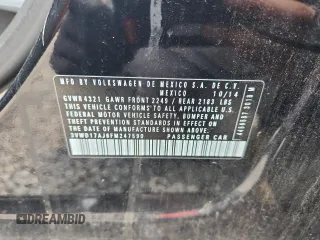 2015 Volkswagen Jetta SE с VIN 3VWD17AJ6FM247590, выставлен на аукционе Copart как лот 63110385 с пробегом 193 987 миль миль и Чистый • Clean title. История ставок и продаж доступна на DreamBid. Изображение 12.