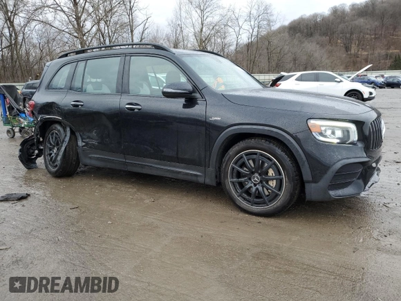 2021 Mercedes-Benz GLB with VIN W1N4M5BB7MW107916, listed as a Copart auction lot 43148134 with 29,950 mi miles. Bid and sale history available at carsss.com. Image 4.