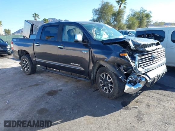 2020 Toyota Tundra Limited with VIN 5TFHY5F18LX948800, listed as a IAAI auction lot 41835190 with 103,619 mi miles and . Bid and sale history available at DreamBid. Image 1.