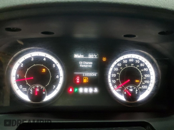 2017 Ram 2500 Big Horn with VIN 3C6UR5DJ7HG686186, listed as a Copart auction lot 42209195 with 110,080 mi miles and Salvage Title. Bid and sale history available at carsss.com. Image 9.