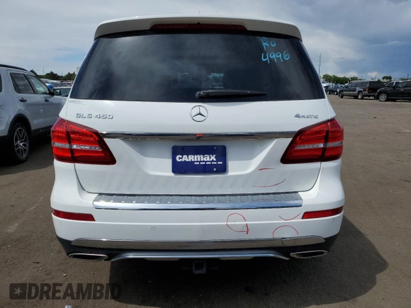 2019 Mercedes-Benz GLS with VIN 4JGDF6EE6KB223623, listed as a Copart auction lot 54008493 with 58,064 mi miles. Bid and sale history available at carsss.com. Image 6.