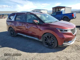 2023 Kia Carnival SX Prestige with VIN KNDNE5H33P6281964, listed as a Copart auction lot 71970384 with 20,385 mi miles and Salvage Title. Bid and sale history available at carsss.com. Image 4.