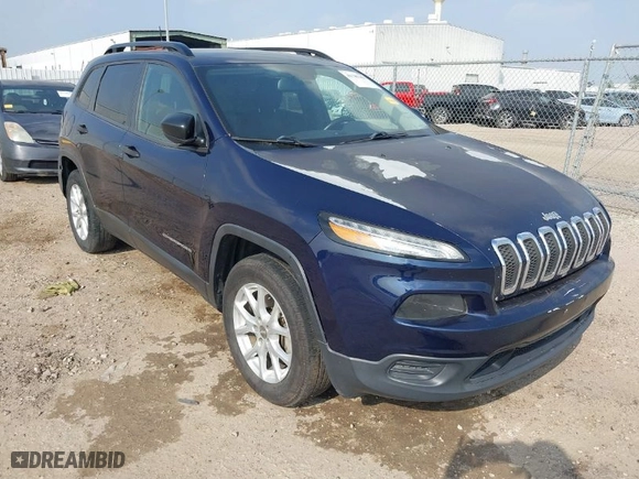 2016 Jeep Cherokee Sport with VIN 1C4PJMAS9GW286957, listed as a IAAI auction lot 41781467 with 120,855 mi miles. Bid and sale history available at carsss.com. Image 1.