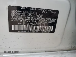 2021 Subaru WRX STI Limited with VIN JF1VA2W64M9812726, listed as a Copart auction lot 41651765 with 43,346 mi miles and Salvage Title. Bid and sale history available at carsss.com. Image 13.