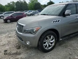 2013 Infiniti QX56 with VIN JN8AZ2NF3D9550303, listed as a Copart auction lot 57771745 with 137,866 mi miles and Salvage title. Bid and sale history available at DreamBid. Image 14.
