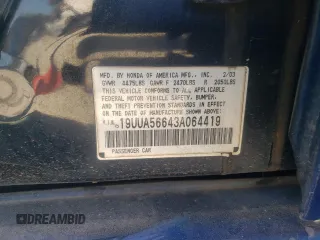 2003 Acura TL with VIN 19UUA56643A064419, listed as a Copart auction lot 76987394 with 254,162 mi miles and Salvage Title. Bid and sale history available at carsss.com. Image 12.