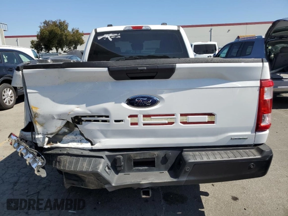 2022 Ford F-150 XL with VIN 1FTEX1CP5NKF28807, listed as a Copart auction lot 58386594 with 43,091 mi miles and Salvage title. Bid and sale history available at DreamBid. Image 6.