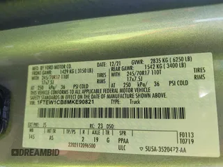 2021 Ford F-150 XL z VIN 1FTEW1CB8MKE90821, wystawiony jako IAAI lot #42733214 z przebiegiem 74 371 mil mil oraz . Historia ofert i sprzedaży dostępna na DreamBid. Obrazek 9.