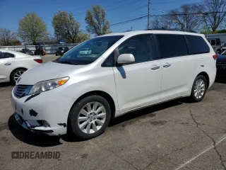 2012 Toyota Sienna XLE with VIN 5TDDK3DC6CS045186, listed as a Copart auction lot 51978615 with 192,105 mi miles and Clean Title. Bid and sale history available at carsss.com. Image 1.