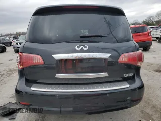 2014 Infiniti QX80 with VIN JN8AZ2NF3E9551761, listed as a Copart auction lot 83954674 with 165,388 mi miles and Salvage Title. Bid and sale history available at DreamBid. Image 6.