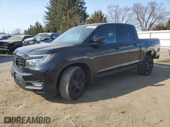 2023 Honda Ridgeline Black Edition with VIN 5FPYK3F85PB019576, listed as a Copart auction lot 48588305 with 56,563 mi miles and Salvage title. Bid and sale history available at DreamBid. Image 1.