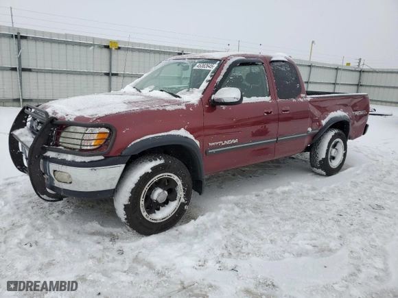 2002 Toyota Tundra SR5 with VIN 5TBBT44162S270417, listed as a Copart auction lot 45382645 with 185,437 mi miles and Salvage Title. Bid and sale history available at carsss.com. Image 1.