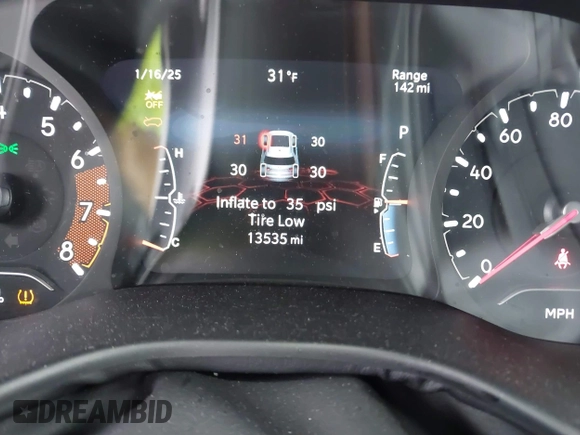2024 Jeep Compass Latitude Lux with VIN 3C4NJDFN8RT103518, listed as a IAAI auction lot 41352342 with 13,535 mi miles and . Bid and sale history available at DreamBid. Image 16.