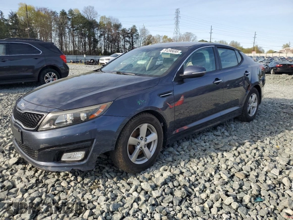 2015 Kia Optima LX with VIN 5XXGM4A72FG436488, listed as a Copart auction lot 51295695 with 172,292 mi miles and Salvage Title. Bid and sale history available at carsss.com. Image 1.
