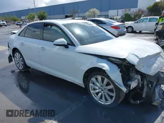 2017 Audi A4 Premium with VIN WAUANAF40HN011047, listed as a IAAI auction lot 41824638 with 107,802 mi miles. Bid and sale history available at carsss.com. Image 1.