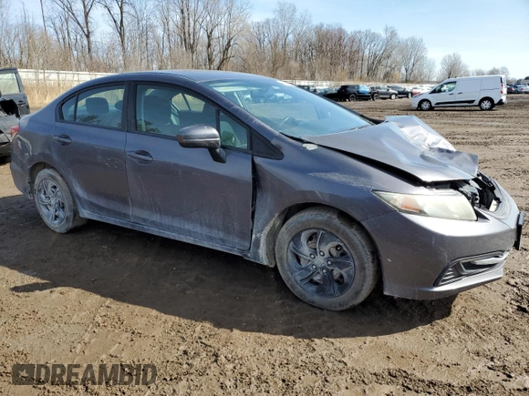 2015 Honda Civic Sedan LX with VIN 19XFB2F57FE105119, listed as a Copart auction lot 49990185 with 174,376 mi miles and Clean Title. Bid and sale history available at carsss.com. Image 4.