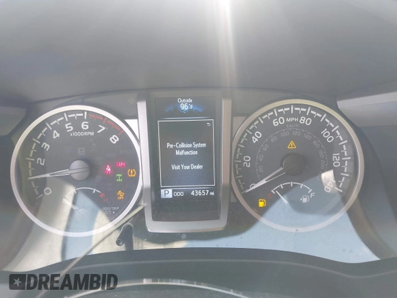 2023 Toyota Tacoma SR with VIN 3TYCZ5AN2PT112854, listed as a IAAI auction lot 42220025 with 43,657 mi miles and . Bid and sale history available at DreamBid. Image 7.