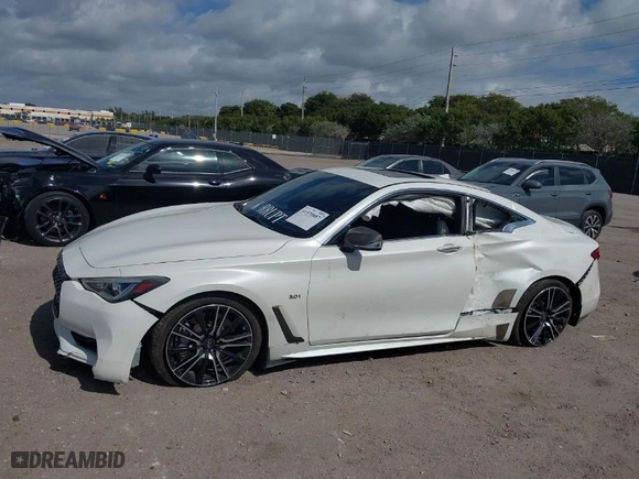 2018 Infiniti Q60 3.0t LUXE with VIN JN1EV7EK1JM342984, listed as a IAAI auction lot 41570887 with 54,817 mi miles. Bid and sale history available at carsss.com. Image 6.