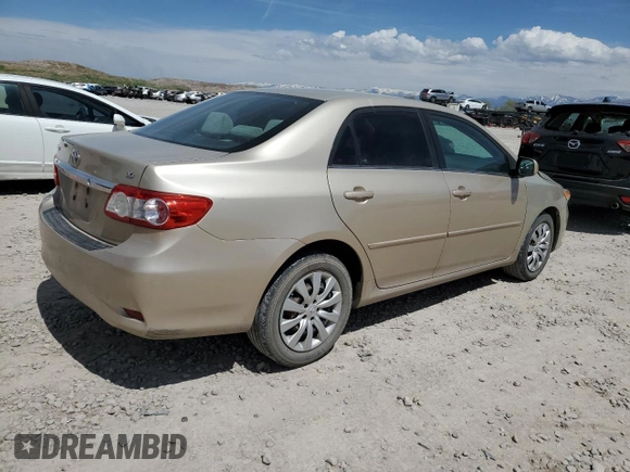 2013 Toyota Corolla L with VIN 5YFBU4EE5DP115665, listed as a Copart auction lot 54846775 with 162,094 mi miles and Salvage Title. Bid and sale history available at DreamBid. Image 3.