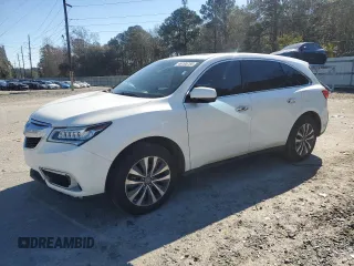 2015 Acura MDX Tech Pkg with VIN 5FRYD3H4XFB013234, listed as a Copart auction lot 46195785 with 156,628 mi miles and Salvage Title. Bid and sale history available at carsss.com. Image 1.