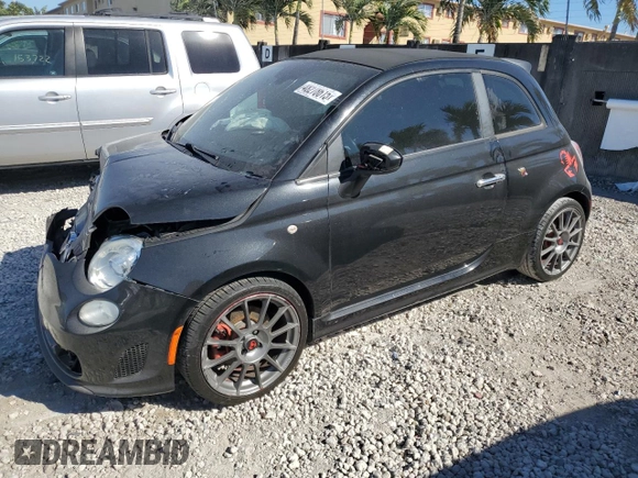 2013 FIAT 500 Abarth with VIN 3C3CFFJH7DT635958, listed as a Copart auction lot 48278615 with 83,841 mi miles and Salvage title. Bid and sale history available at DreamBid. Image 1.
