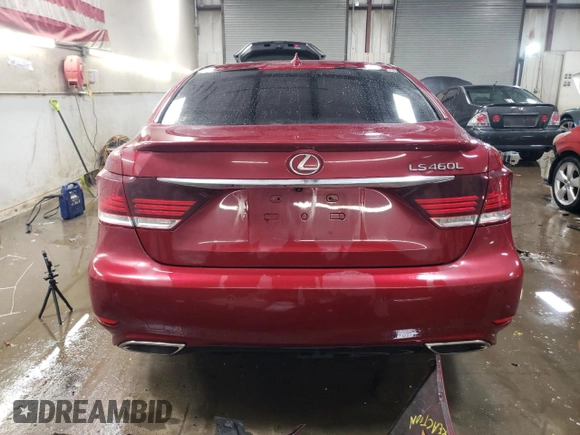2015 Lexus LS 460 L with VIN JTHGL5EF2F5055740, listed as a Copart auction lot 46279815 with 84,629 mi miles and Salvage title. Bid and sale history available at DreamBid. Image 6.