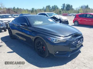 2022 Infiniti Q60 Red Sport 400 with VIN JN1FV7LL5NM680815, listed as a IAAI auction lot 42114128 with 15,584 mi miles and . Bid and sale history available at DreamBid. Image 1.