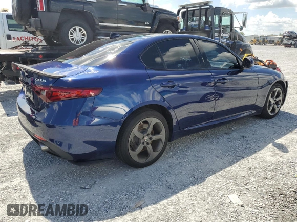 2018 Alfa Romeo Giulia with VIN ZARFAEDN9J7564125, listed as a Copart auction lot 61199245 with 89,922 mi miles and Clean title. Bid and sale history available at DreamBid. Image 3.