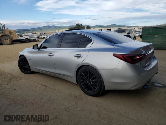 2020 Infiniti Q50 3.0t LUXE with VIN JN1EV7AP9LM208230, listed as a Copart auction lot 47831295 with 79,459 mi miles and Salvage Title. Bid and sale history available at carsss.com. Image 2.