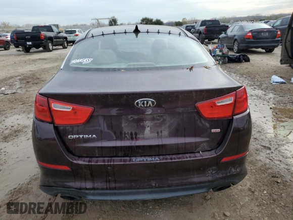 2014 Kia Optima LX with VIN 5XXGM4A7XEG283745, listed as a Copart auction lot 79700374 with 180,030 mi miles and Salvage Title. Bid and sale history available at carsss.com. Image 6.