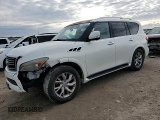 2013 Infiniti QX56 with VIN JN8AZ2NEXD9040540, listed as a Copart auction lot 47541055 with 187,686 mi miles and Salvage Title. Bid and sale history available at carsss.com. Image 1.