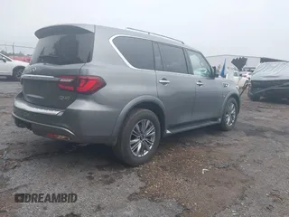 2020 Infiniti QX80 Luxe z VIN JN8AZ2NF5L9705321, wystawiony jako IAAI lot #42536366 z przebiegiem 72 684 mil mil oraz . Historia ofert i sprzedaży dostępna na DreamBid. Obrazek 4.