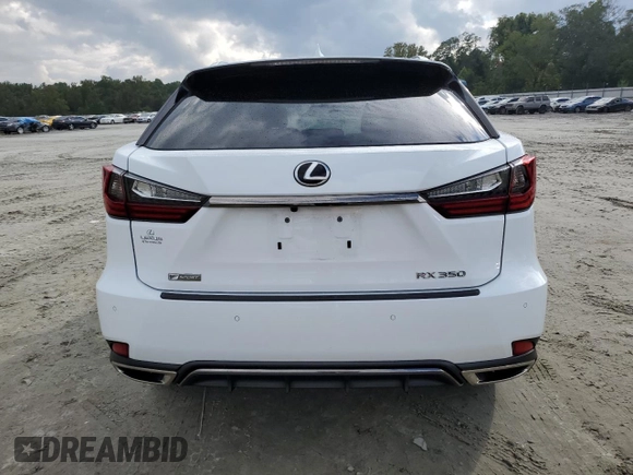 2021 Lexus RX 350 F Sport with VIN 2T2SZMDA3MC261607, listed as a Copart auction lot 72253074 with 24,934 mi miles and Salvage title. Bid and sale history available at DreamBid. Image 6.