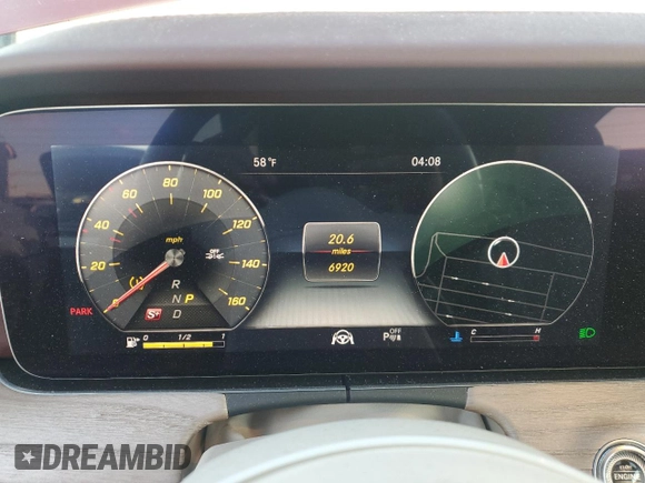 2019 Mercedes-Benz E-Class E 450 with VIN WDD1K6JB0KF082111, listed as a Copart auction lot 81140244 with 6,920 mi miles and Salvage Title. Bid and sale history available at carsss.com. Image 9.