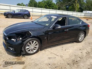 2015 Infiniti Q50 Premium with VIN JN1BV7AR6FM417210, listed as a Copart auction lot 63733915 with 95,926 mi miles and Salvage title. Bid and sale history available at DreamBid. Image 1.