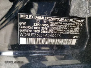 2004 Mercedes-Benz E 55 AMG with VIN WDBUF76J54A560975, listed as a Copart auction lot 68046383 with 155,132 mi miles and Salvage Title. Bid and sale history available at DreamBid. Image 13.