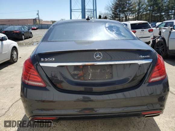 2016 Mercedes-Benz S-Class S 550 with VIN WDDUG8FB0GA216428, listed as a Copart auction lot 53065155 with 105,504 mi miles and Salvage Title. Bid and sale history available at carsss.com. Image 6.