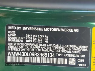 2024 MINI Convertible Cooper S with VIN WMW43DL09R3R68134, listed as a Copart auction lot 56336425 with 18,143 mi miles and Salvage title. Bid and sale history available at DreamBid. Image 12.