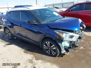 2019 Nissan Kicks S with VIN 3N1CP5CU9KL507167, listed as a IAAI auction lot 41411942 with 59,476 mi miles. Bid and sale history available at carsss.com. Image 1.