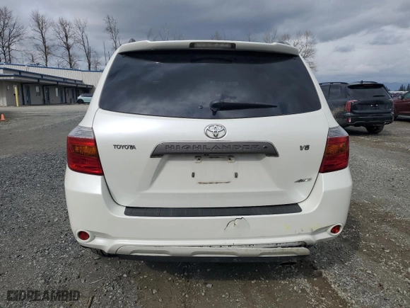 2008 Toyota Highlander Sport with VIN JTEES43A182038408, listed as a Copart auction lot 50149495 with 161,626 mi miles and Salvage Title. Bid and sale history available at carsss.com. Image 6.