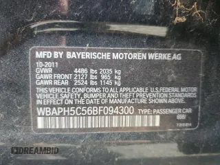 2011 BMW 3 Series 328i с VIN WBAPH5C56BF094300, выставлен на аукционе Copart как лот 61018775 с пробегом 89 024 миль миль и Чистый • Clean title. История ставок и продаж доступна на DreamBid. Изображение 12.