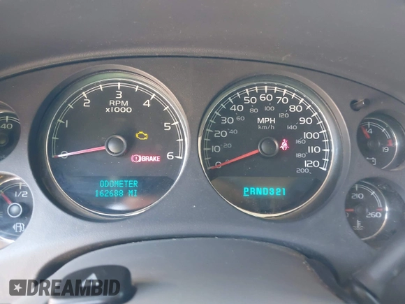 2007 Chevrolet Tahoe LTZ with VIN 1GNFK13037R265384, listed as a IAAI auction lot 42343911 with 162,688 mi miles and . Bid and sale history available at DreamBid. Image 7.