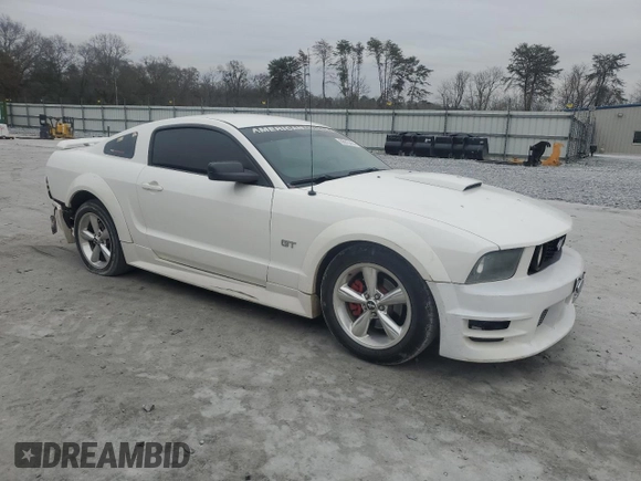 2007 Ford Mustang GT Deluxe with VIN 1ZVHT82H575269780, listed as a Copart auction lot 86815414 with 166,754 mi miles and Salvage Title. Bid and sale history available at carsss.com. Image 4.