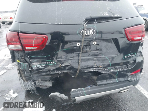2019 Kia Sorento EX with VIN 5XYPHDA57KG452677, listed as a IAAI auction lot 41362615 with 100,580 mi miles and . Bid and sale history available at DreamBid. Image 6.