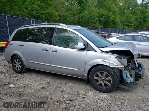 2008 Nissan Quest S z VIN 5N1BV28U28N123399, wystawiony jako Copart lot #54991765 z przebiegiem 136 628 mil mil oraz Szkoda całkowita • Salvage title. Historia ofert i sprzedaży dostępna na DreamBid. Obrazek 4.