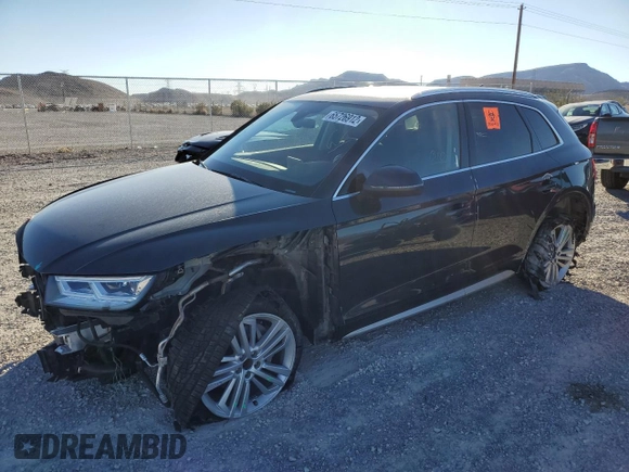 2018 Audi Q5 Premium Plus with VIN WA1BNAFY3J2205745, listed as a Copart auction lot 65726912 with 35,570 mi miles. Bid and sale history available at carsss.com. Image 1.
