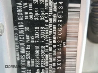 2012 Kia Sorento EX with VIN 5XYKU4A27CG299134, listed as a Copart auction lot 88145585 with 155,119 mi miles and Salvage Title. Bid and sale history available at carsss.com. Image 14.