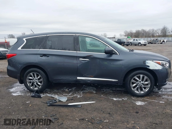 2013 Infiniti JX35 with VIN 5N1AL0MM8DC303486, listed as a IAAI auction lot 41516004 with 155,970 mi miles. Bid and sale history available at carsss.com. Image 13.