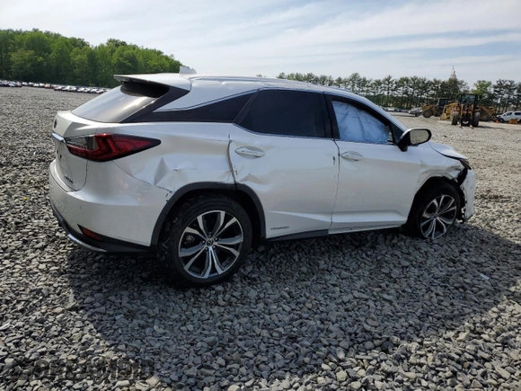 2021 Lexus RX 450h z VIN 2T2HGMDA7MC059840, wystawiony jako Copart lot #56786305 z przebiegiem 33 105 mil mil oraz Szkoda całkowita • Salvage title. Historia ofert i sprzedaży dostępna na DreamBid. Obrazek 3.